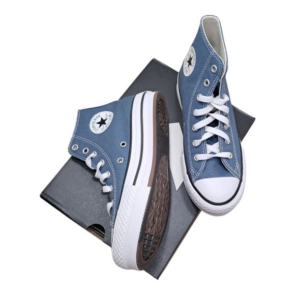 NWT Converse Little Kids EVA Lift Canvas Platform - Lakeside Blue - MultipleSize - Picture 9 of 15